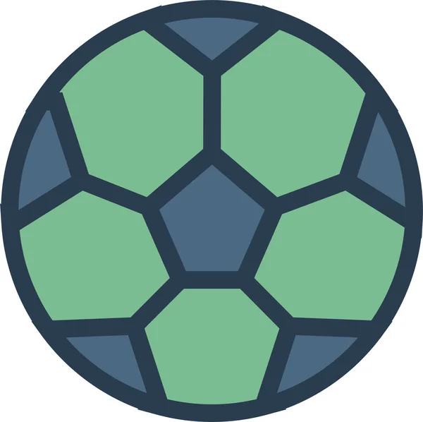 Иконка Футбольной Площадки Стиле Заполненного Контура — стоковый вектор