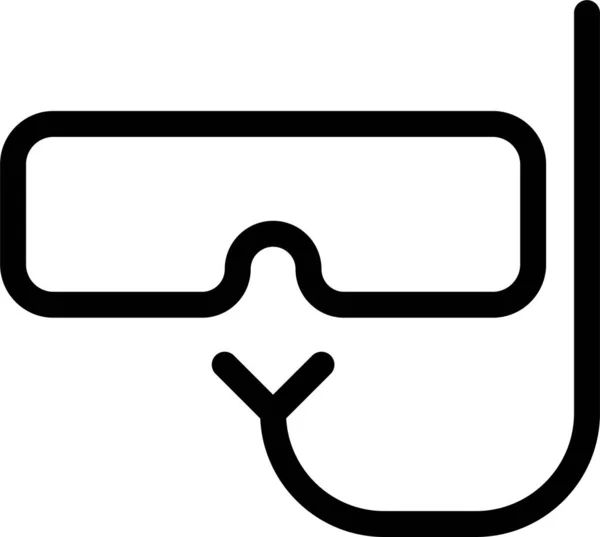 Game Glasses Mask Icon Outline Style — 图库矢量图片