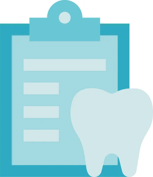 Clipboard Dentist Report Icon — Stock Vector