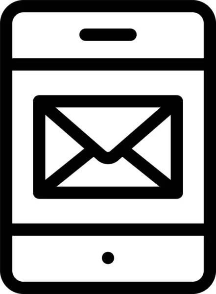Иконка Почтового Сообщения Стиле Outline — стоковый вектор