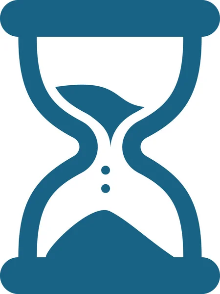 Песочные Часы Время Твердой Иконки Твердом Стиле — стоковый вектор