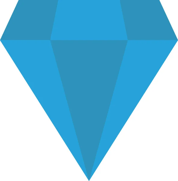 Cristal Diamante Jóia Ícone Estilo Plano — Vetor de Stock