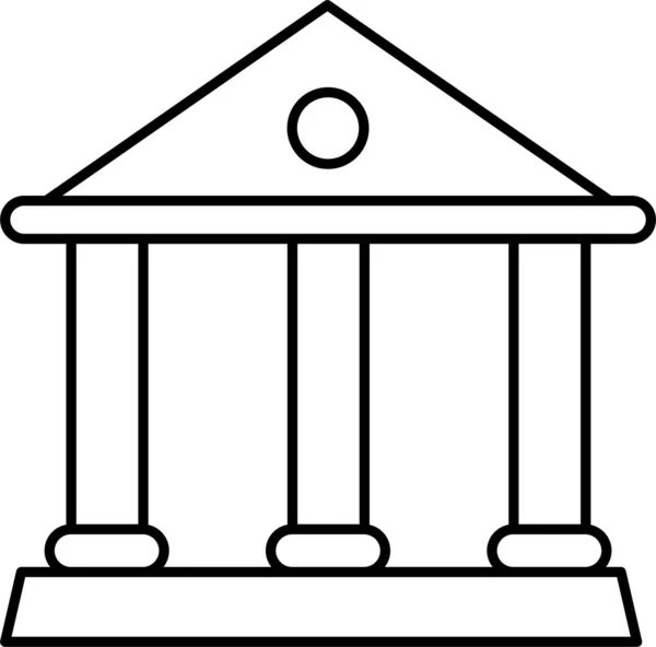 Icono Edificio Financiación Bancaria — Archivo Imágenes Vectoriales
