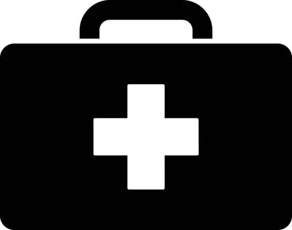 Icona Sanitaria Emergenza Medico Stile Solido — Vettoriale Stock