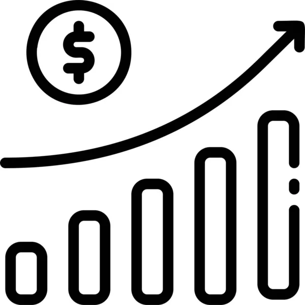 Accounting Banking Business Ikone Umriss Stil — Stockvektor