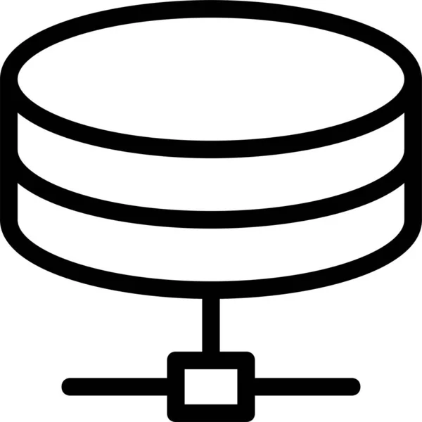 Computing Connect Data Icon Umrissstil — Stockvektor