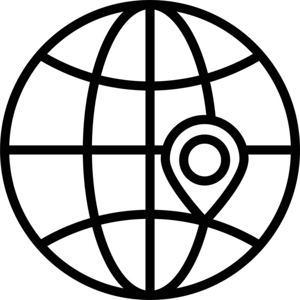 Mapa Ubicación Icono Del Mundo — Archivo Imágenes Vectoriales