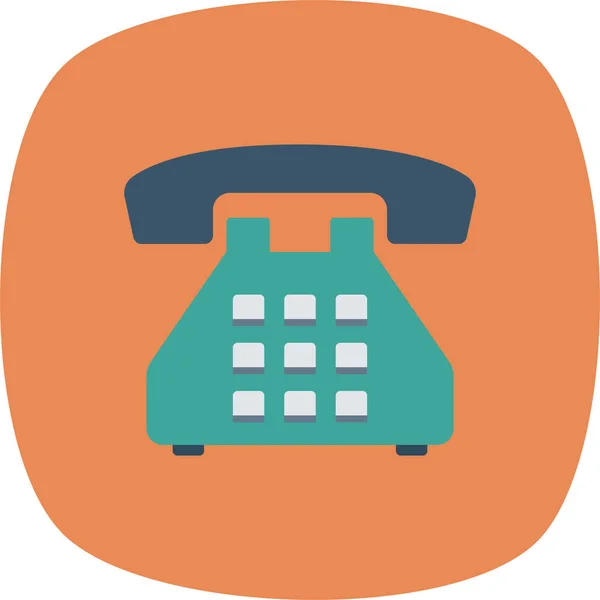 Chamar Ícone Telefone Antigo Estilo Plano — Vetor de Stock