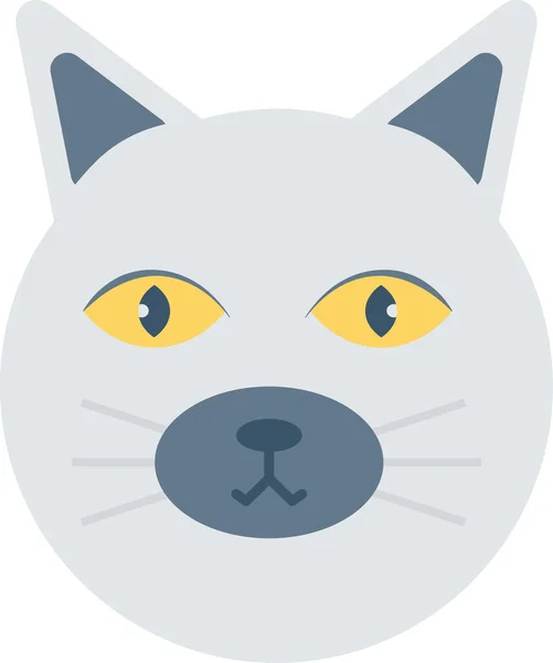 Zvíře Huskydog Pet Ikona Plochém Stylu — Stockový vektor