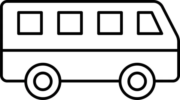 Иконка Автобусного Транспорта Стиле Абриджа — стоковый вектор