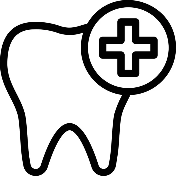 Saúde Dentária Tratamento Dentário Ícone Tratamento Dentário —  Vetores de Stock