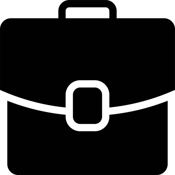 Bag Briefcase Design Icon Solid Style — 图库矢量图片