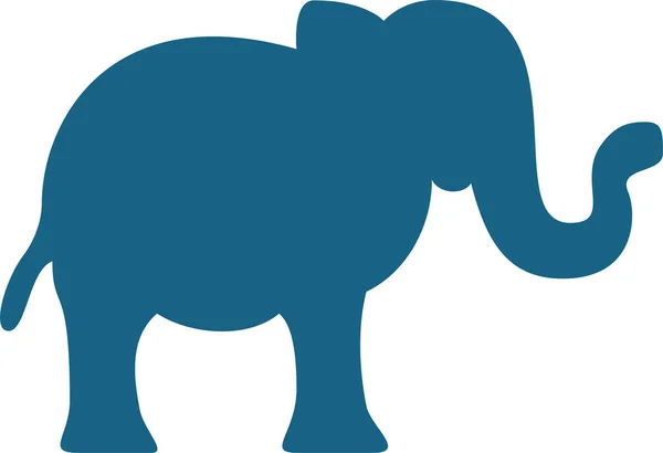África Elefante Safari Icono Estilo Sólido — Archivo Imágenes Vectoriales