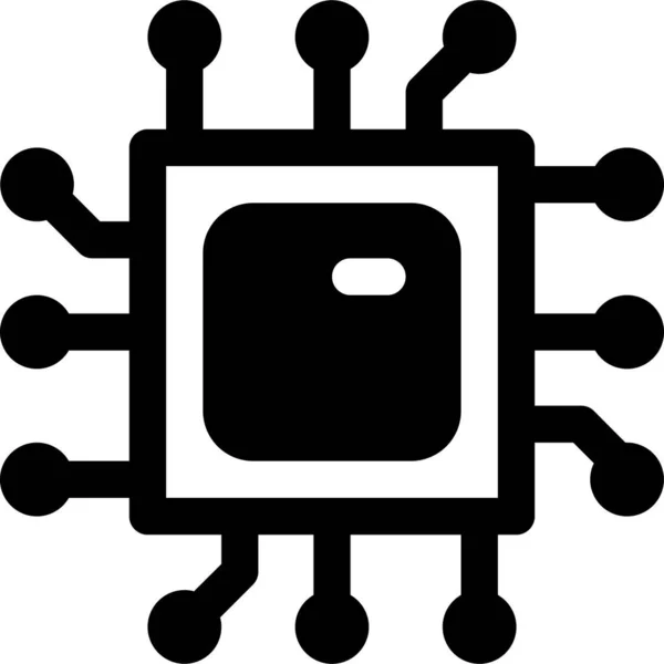 Chip Core Cpu Icono Categoría Marketing Seo — Archivo Imágenes Vectoriales