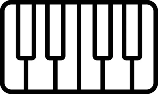Klavír Děti Hrát Ikonu — Stockový vektor