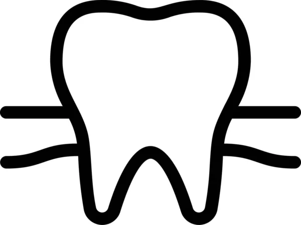 Anatomia Biologia Icona Dentale — Vettoriale Stock