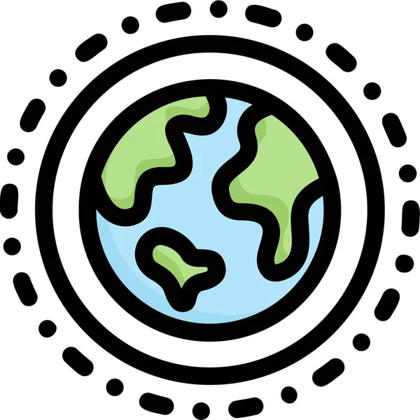 지구의 생태계의 아이콘 생태학 — 스톡 벡터