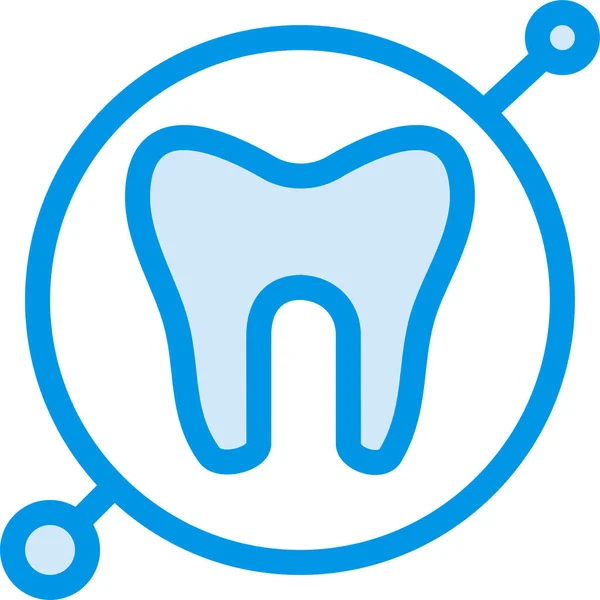 Antivírus Caveat Ícone Dental Estilo Esboço Preenchido — Vetor de Stock