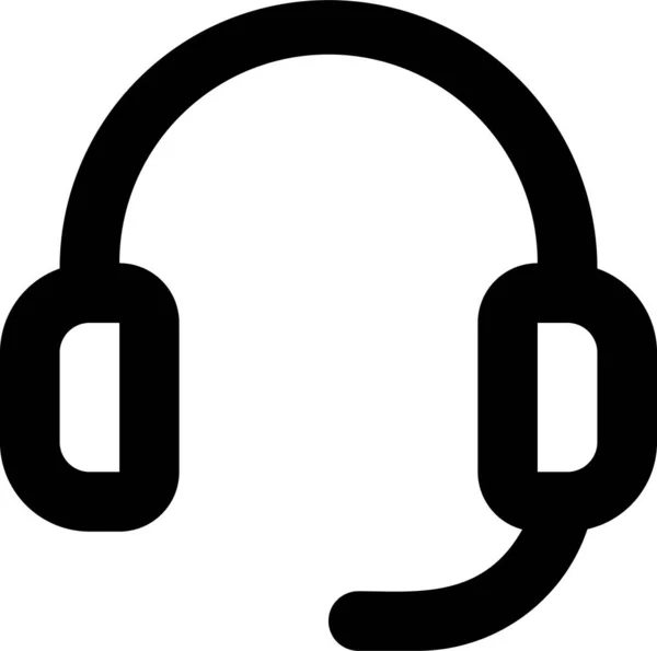 Kopfhörer Ikone Mit Headset Technologie — Stockvektor