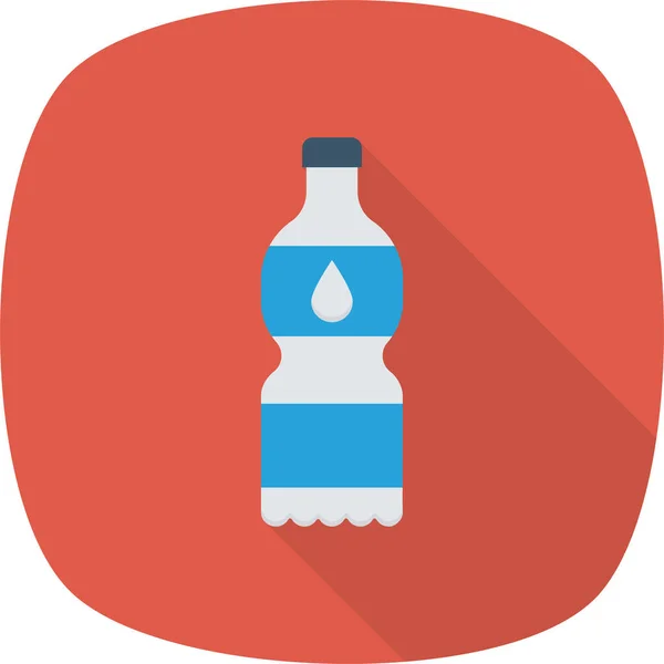 Aquaflaschenmilch Ikone Flachen Stil — Stockvektor