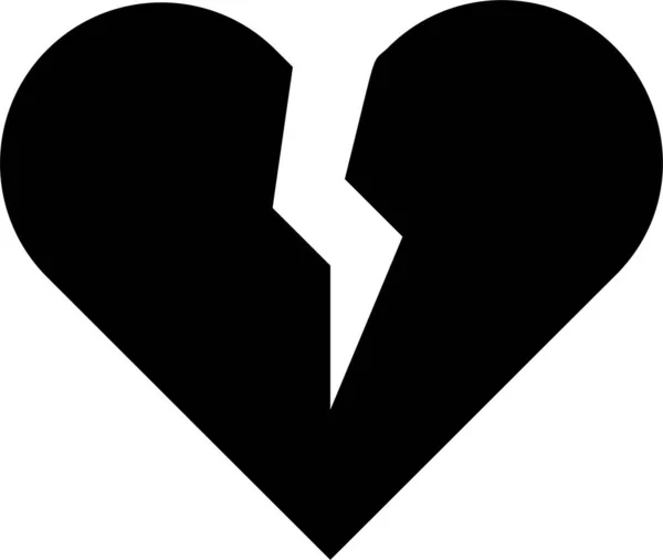Зламане Серце Медовий Місяць Любов Значок Категорії Любов Рух — стоковий вектор