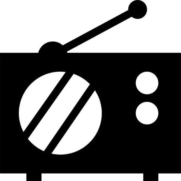 Иконка Частоты Антенны Твердом Стиле — стоковый вектор