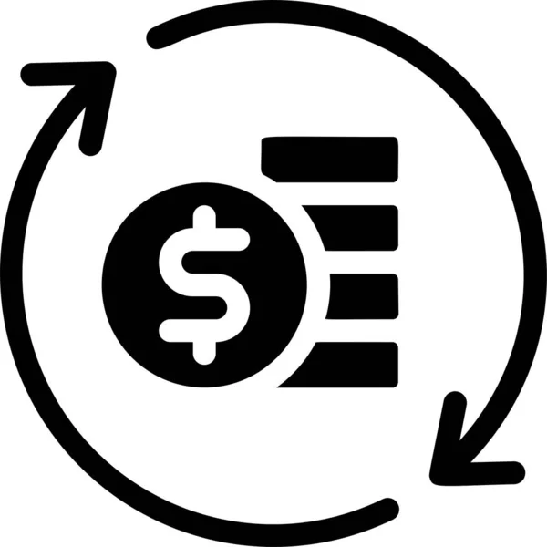 Ikona Gospodarki Walutowej Biznesu Kategorii Zarządzanie Przedsiębiorstwem — Wektor stockowy