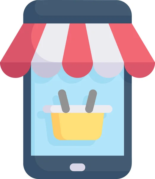 Online Store Shop Smartphone Ecommerce Icon — Stock vektor