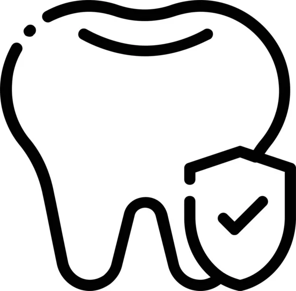 Dentista Cuidados Dentários Ícone Saúde Estilo Esboço —  Vetores de Stock