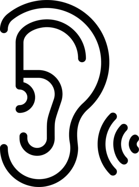 ネットワーク通信 Ear Icon — ストックベクタ