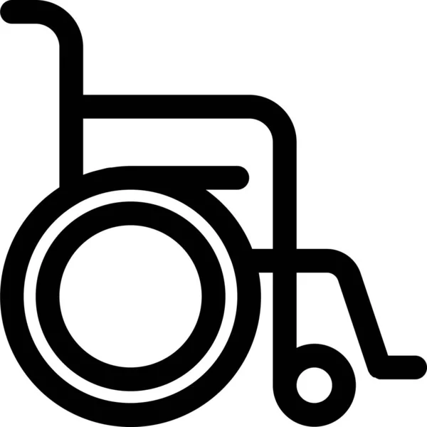 Niepełnosprawność Wyłączona Ikona Handicap Stylu Zarysu — Wektor stockowy
