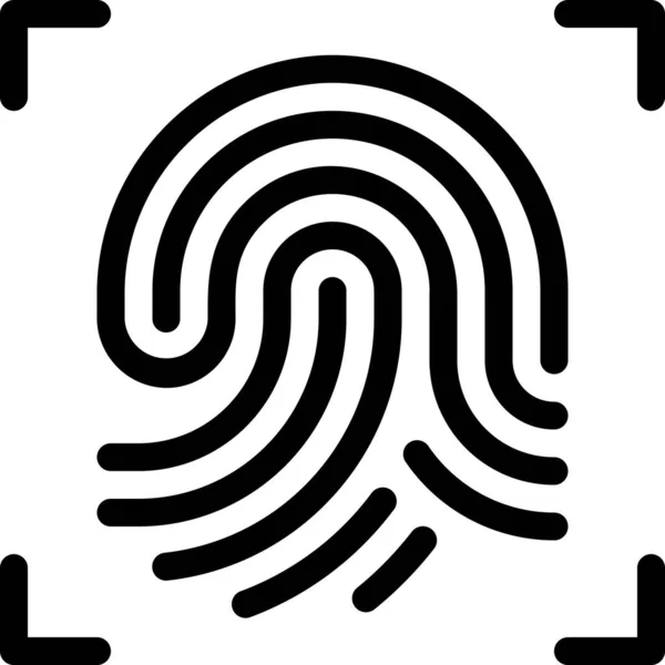 Cyber Security Finger Print Icon — Stock vektor