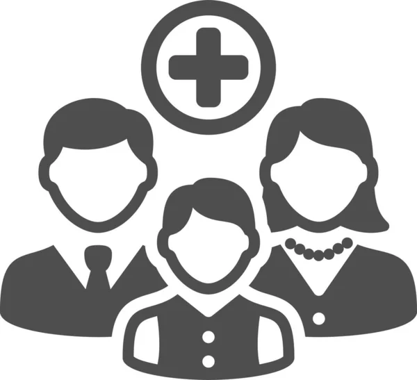 Οικογένεια Παιδί Οικογένεια Ιατρική Εικονίδιο — Διανυσματικό Αρχείο