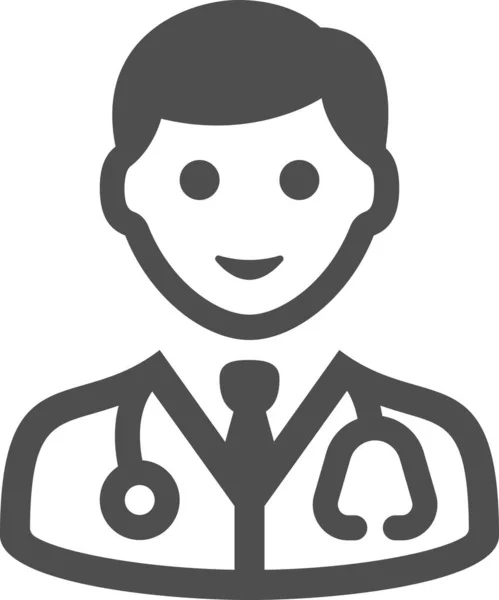 Lekarz Medycyna Stetoskop Ikona — Wektor stockowy