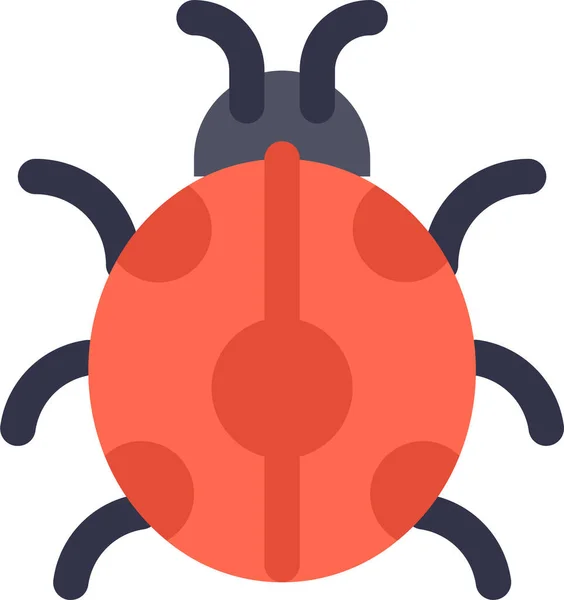 Sonbahar Böceği Simgesi Düz Bir Şekilde Düştü — Stok Vektör