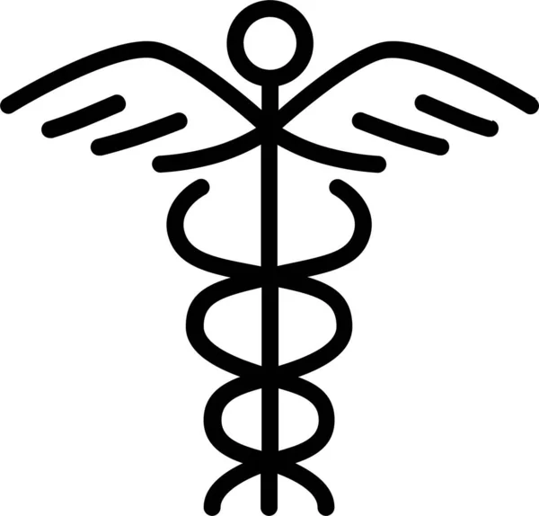 Icono Atención Médica Emergencia Clínica Estilo Esquema — Vector de stock