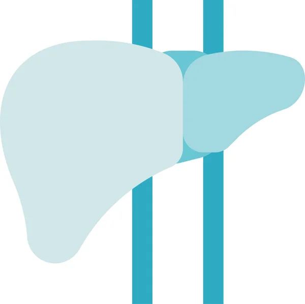Liver Organ Medical Icon — стоковый вектор