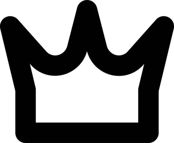 皇冠媒体播放器图标的轮廓风格 — 图库矢量图片