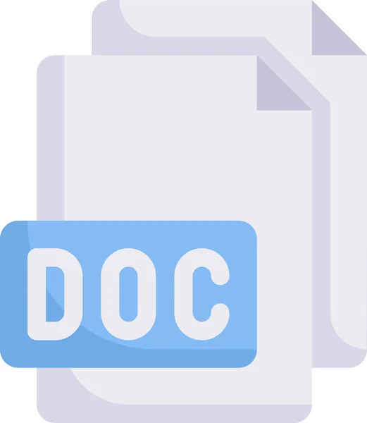 Doc Documenta Icono Learning Categoría Educación Escuela Aprendizaje — Archivo Imágenes Vectoriales