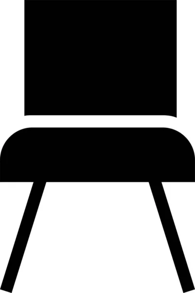 Καρέκλα Διακόσμηση Έπιπλα Εικονίδιο Στερεό Στυλ — Διανυσματικό Αρχείο