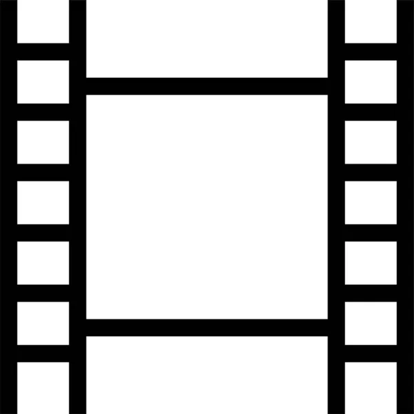 电影媒体图标的轮廓风格 — 图库矢量图片