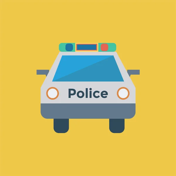 Otomobil Polisi Simgesi Düz Stil — Stok Vektör