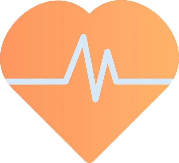 Elettrocardiogramma Sanitario Icona Sana — Vettoriale Stock