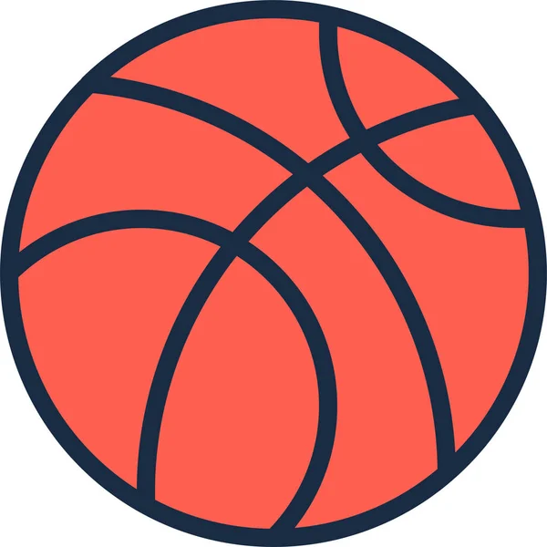 Μπάλα Μπάσκετ Commerce Εικονίδιο Στυλ Γεμάτο Περίγραμμα — Διανυσματικό Αρχείο