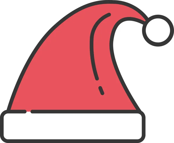 Célébration Icône Décoration Noël Dans Style Contour Rempli — Image vectorielle