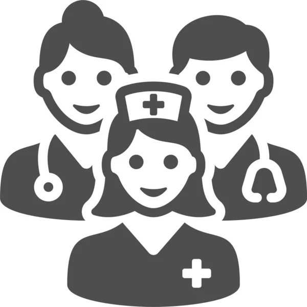 Γιατρό Νοσοκόμα Εικονίδιο Άνθρωπος — Διανυσματικό Αρχείο