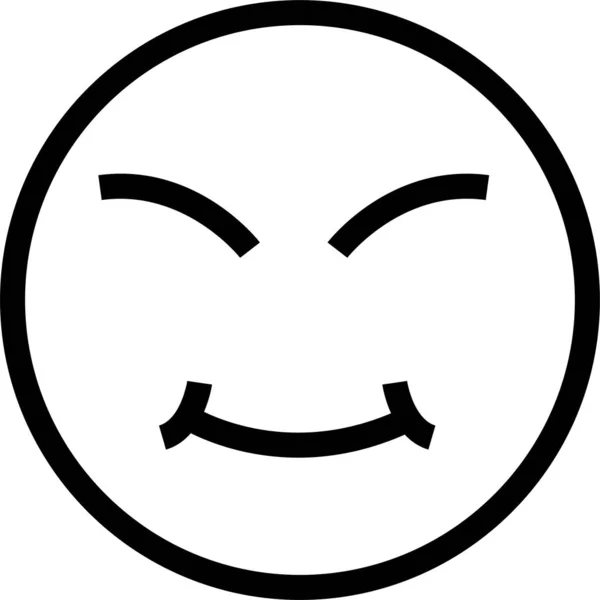 Emoji Συναίσθημα Ουσιαστικό Εικονίδιο Στυλ Περίγραμμα — Διανυσματικό Αρχείο