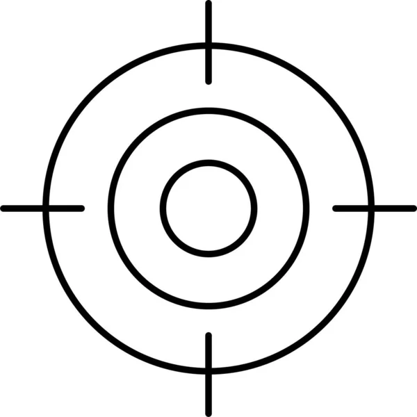 Sikta Crosshair Fokus Ikon Business Management Kategori — Stock vektor