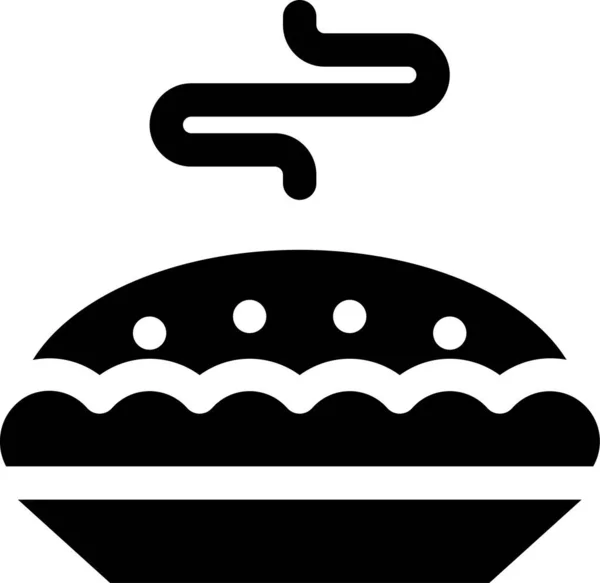 Autumn Bakery Desert Icon Solid Style — 图库矢量图片