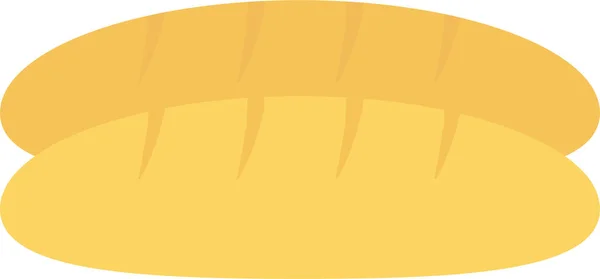 Иконка Хлеба Завтрак Плоском Стиле — стоковый вектор